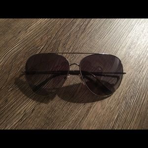 Burberry Gunmetal Aviator Sunglasses